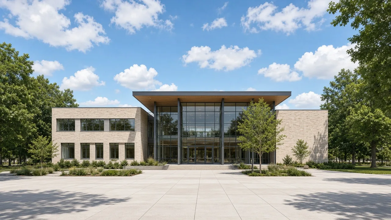 Contemporary civic building representing Structexa engineering practice